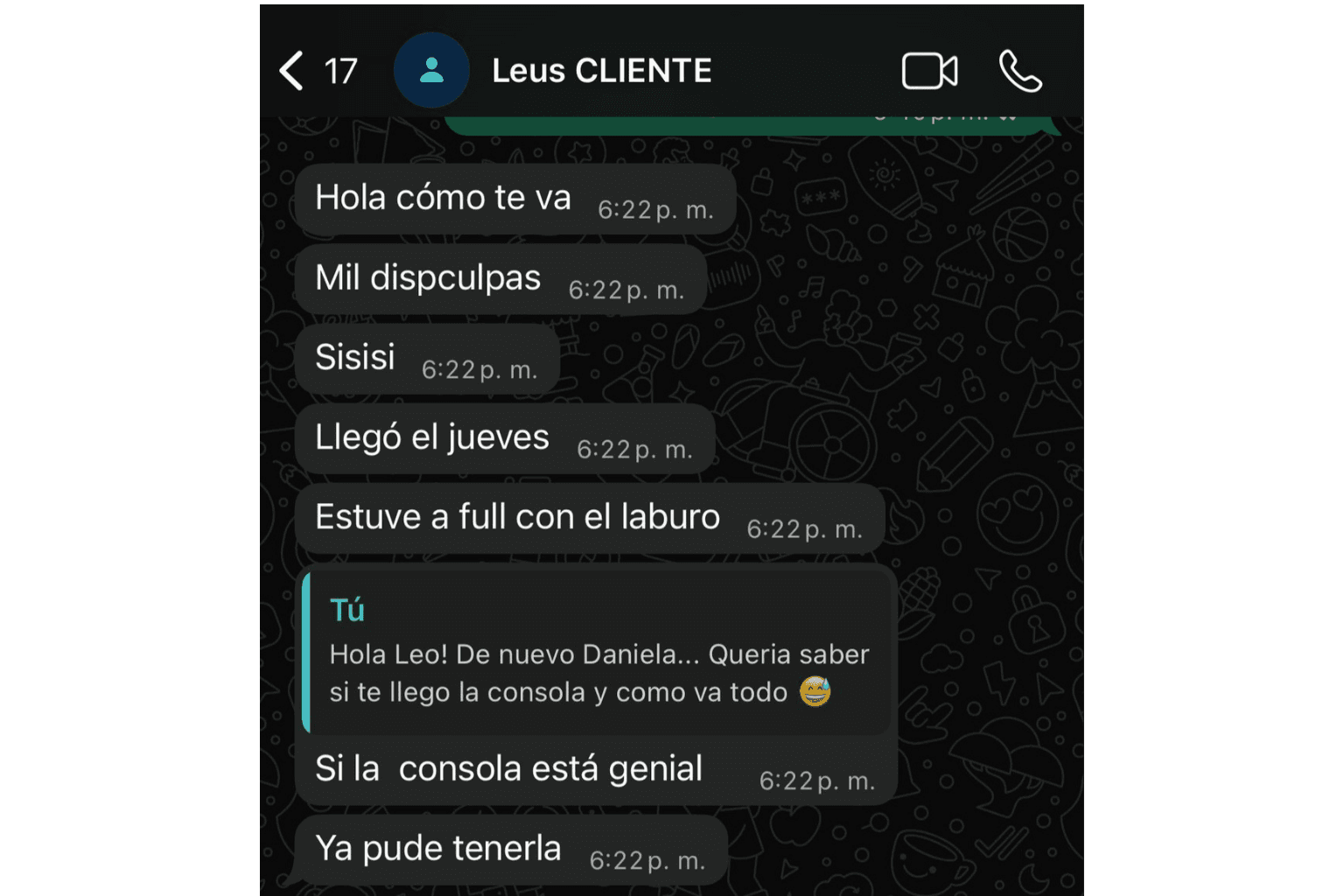 Referencia de cliente en Santa Fe: Muy buena calidad, recomiendo